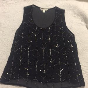 Charming Charlie sheer embellished tank